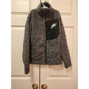 Junior Woman NFL Philadelphia Eagles Black Intercepting Teddy Full-Zip Jacket si